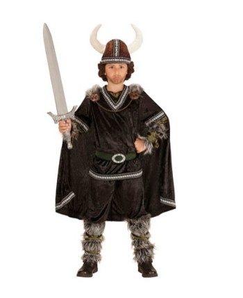 DISFRAZ DE VIKINGO CON CAPA INFANTIL
