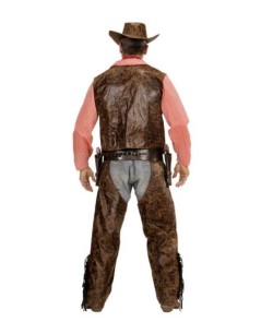 DISFRAZ DE VAQUERO COWBOY CON ZAHONES MARRON 2