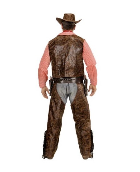 DISFRAZ DE VAQUERO COWBOY CON ZAHONES MARRON