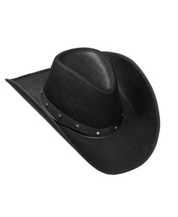 SOMBRERO VAQUERO NEGRO CON TACHUELAS