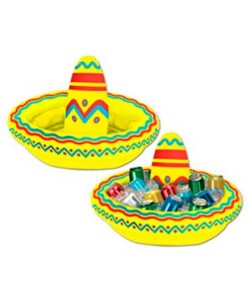 SOMBRERO MEJICANO HINCHABLE COOLER