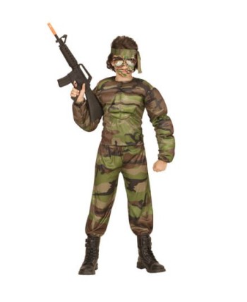 DISFRAZ DE SOLDADO MILITAR MUSCULOSO