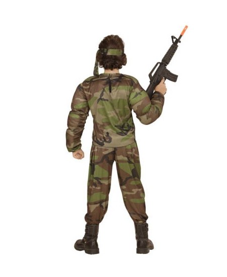 DISFRAZ DE SOLDADO MILITAR MUSCULOSO PARA NIÑO