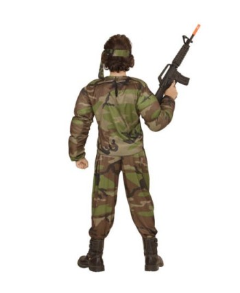 DISFRAZ DE SOLDADO MILITAR MUSCULOSO PARA NIÑO