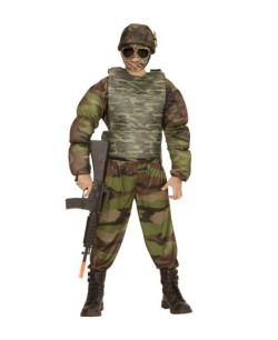 CHALECO MILITAR VERDE INFANTIL
