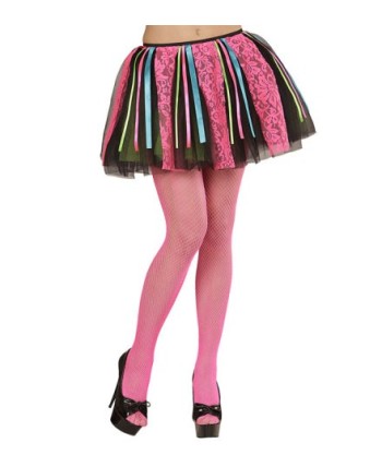 TUTU NEON MULTICOLOR CON LAZOS EN RASO