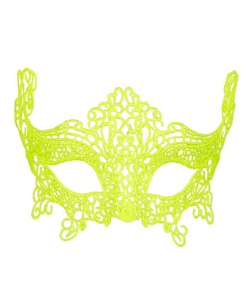 ANTIFAZ DE ENCAJE AMARILLO FLUOR