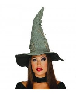 SOMBRERO DE BRUJA GRIS
