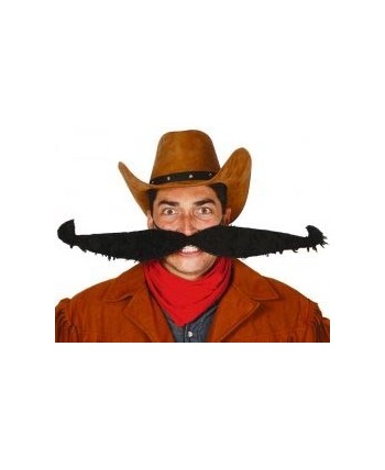 BIGOTE CON GOMA NEGRO GIGANTE 55CM