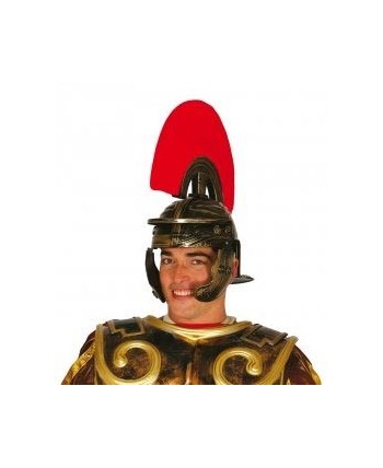 CASCO DE CENTURION ROMANO CON CRESTA GIGANTE ROJA