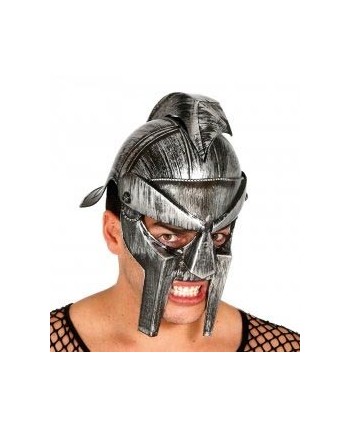 CASCO DE GLADIADOR ROMANO PLATEADO