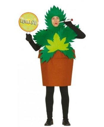 DISFRAZ DE PLANTA DE MARIA CON MACETA