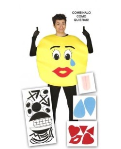 DISFRAZ DE EMOTICONO AMARILLO MIX CARAS