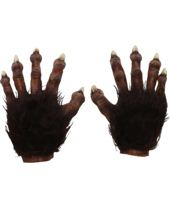 MANOS DE HOMBRE LOBO CON PELO