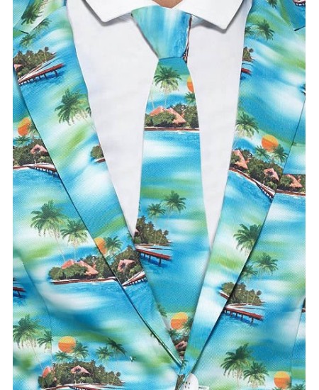 TRAJE HOMBRE ALOHA PALMERAS 