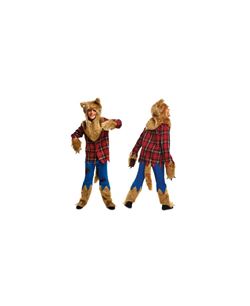 Disfraz de hombre lobo de camisa con garras