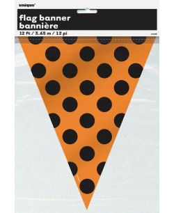 BANDERIN TOPOS NARANJA NEGRO 