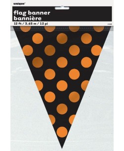 BANDERIN TOPOS NARANJA NEGRO  2