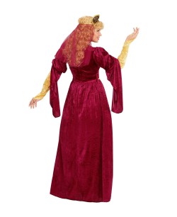 DISFRAZ DE REINA MEDIEVAL GRANATE PARA MUJER 2