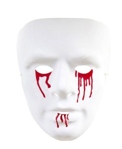 MASCARA BLANCA CON LAGRIMAS SANGRE