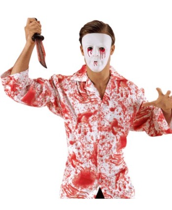 MASCARA BLANCA CON LAGRIMAS SANGRE