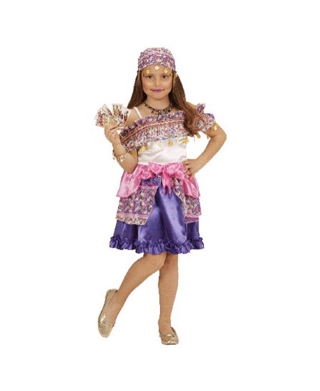 DISFRAZ DE ZINGARA FALDA MORADA PARA NIÑA