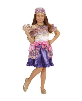 DISFRAZ DE ZINGARA FALDA MORADA PARA NIÑA
