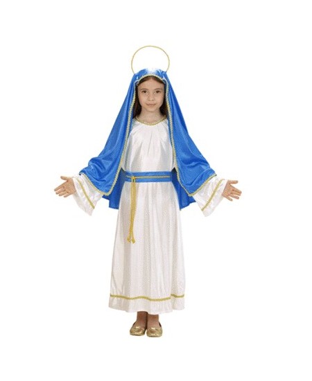 DISFRAZ DE VIRGEN MARIA AZUL PARA NIÑA