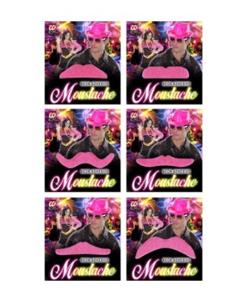 BIGOTE ROSA NEON SURTIDO