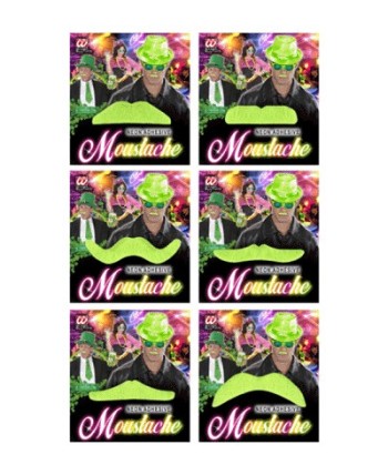 BIGOTE VERDE NEON SURTIDO