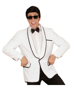 CHAQUETA BLANCA CON RIBETE NEGRO 2