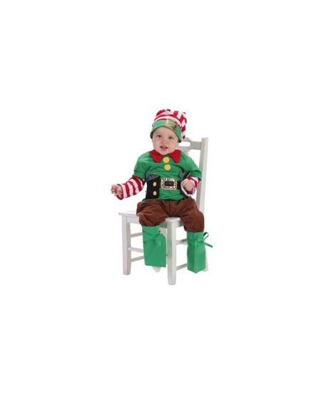 Disfraz de elfo ayudante santa claus bebé