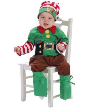 Disfraz de elfo ayudante santa claus bebé
