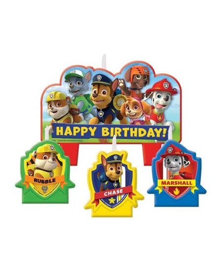 VELAS PATRULLA CANINA SET 4 VELAS FELIZ CUMPLEAÑOS