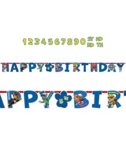 GUIRNALDA PATRULLA CANINA HAPPY BIRTHDAY CON NUMEROS