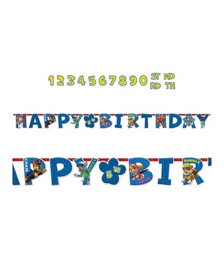 GUIRNALDA PATRULLA CANINA HAPPY BIRTHDAY CON NUMEROS