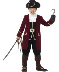 DISFRAZ DE PIRATA CAPITAN HOOK GARFIO PARA NIÑO