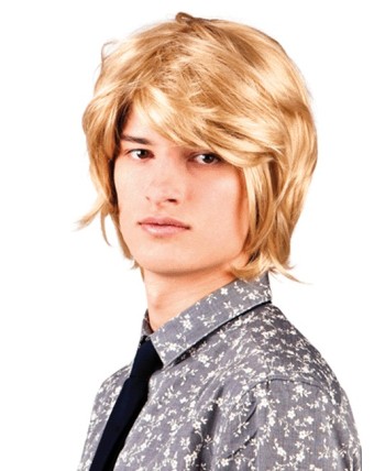 PELUCA RUBIA SPIKE AÑOS 70