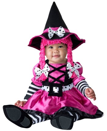 DISFRAZ DE BRUJITA BEBE ROSA 