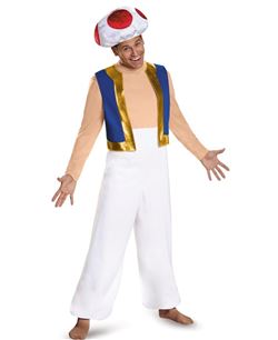 DISFRAZ DE TOAD DELUXE SUPER MARIO 