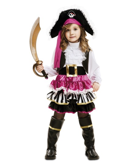 DISFRAZ DE PIRATA ROSA PARA NIÑA