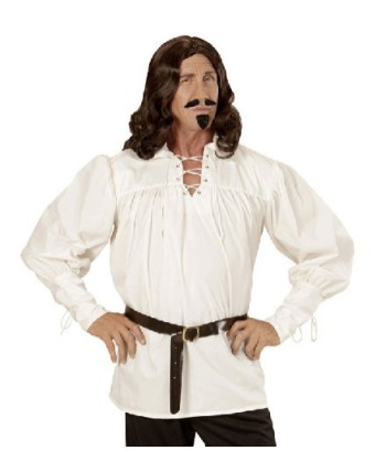 CAMISA DE MOSQUETERO CREMA PARA HOMBRE