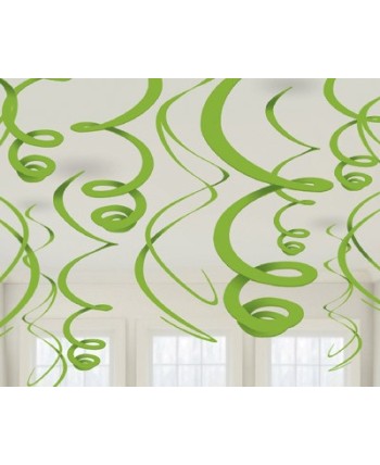 COLGANTES ESPIRALES KIWI 12 UNIDADES