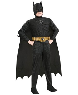 DISFRAZ DE BATMAN MUSCULOSO NEGRO TDKR PARA NIÑO