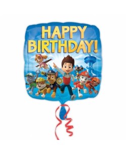 GLOBO DE HELIO PATRULLA CANINA HAPPY BIRTHDAY