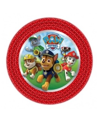 PLATOS PATRULLA CANINA BORDE ROJO 18 CMS
