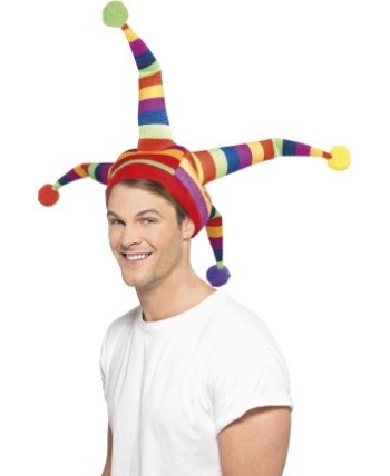 SOMBRERO BUFON COLORES POMPONES
