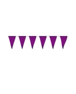 BANDERIN MORADO PLASTICO 5 METROS