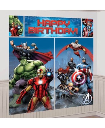 DECO PARED AVENGERS HAPPY BIRTHDAY