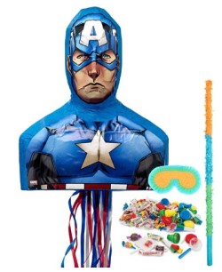 KIT PIÑATA MEJICANA CAPITAN AMERICA